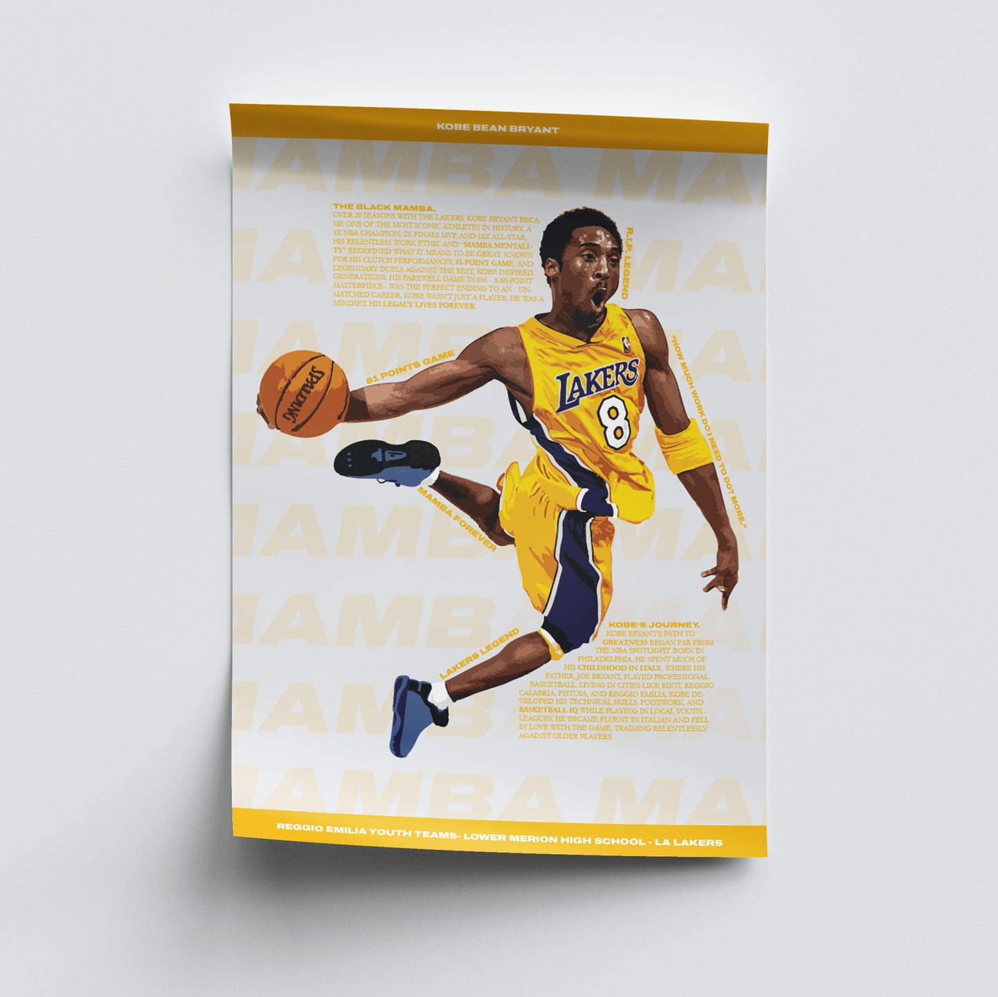 Kobe Bryant - Yellow Dunk